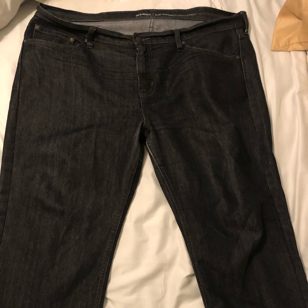 Black Old Navy Slim Strait Jeans 40x30